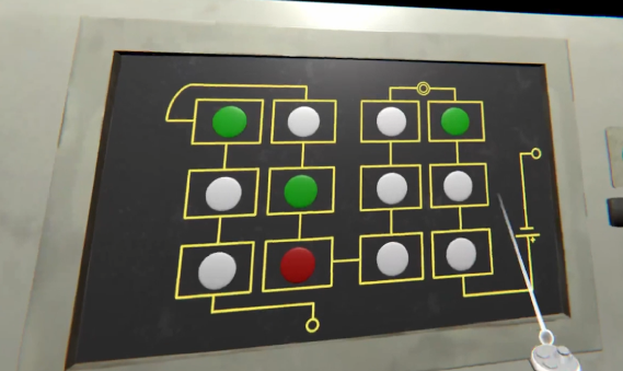 Wall of indicator lights for fuses